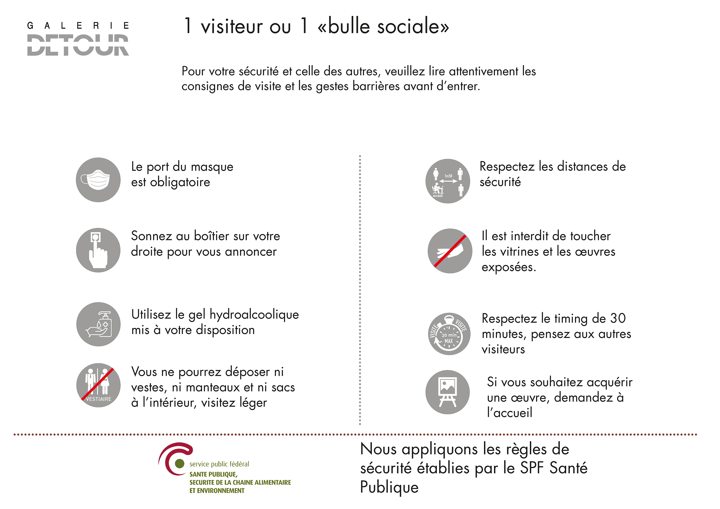 Affiche consignes Détour Covid-19 paysage 2021